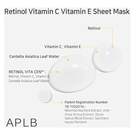 APLB Retinol Vitamin C Vitamin E Sheet Mask