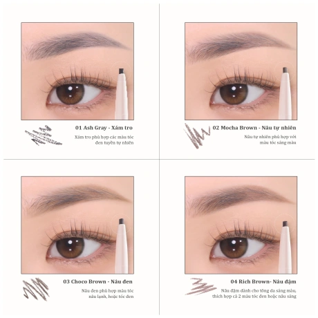 DEARMAY The Chic Eyebrow Pencil 02.Mocha Brown