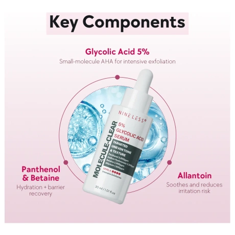 NINE LESS Molecule-Clear 5 Glycolic Acid Serum