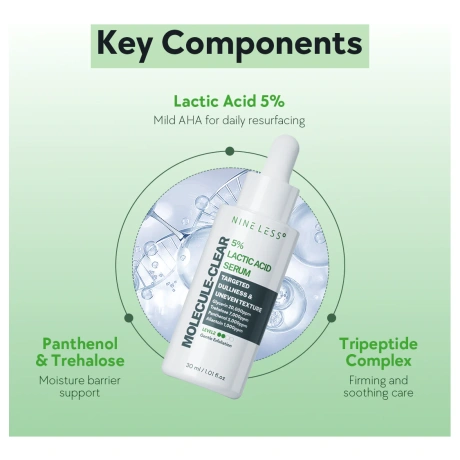 NINE LESS Molecule-Clear 5 Lactic Acid Serum