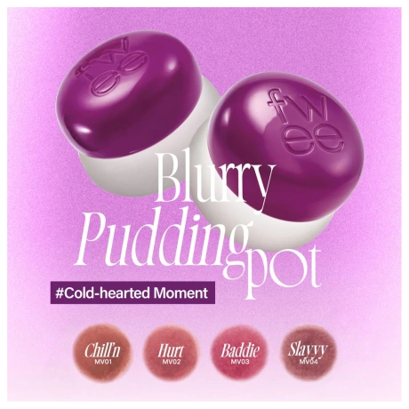 FWEE Keyring Lip&Cheek Blurry Pudding Pot MV02 Hurt
