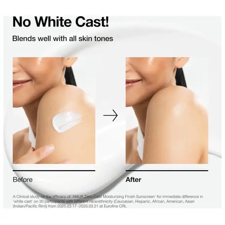 ANUA Zero-Cast Moisturizing Finish Sunscreen
