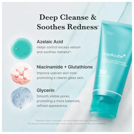 Medicube Azelaic Acid Niacinamide Deep Clean Foam Cleanser