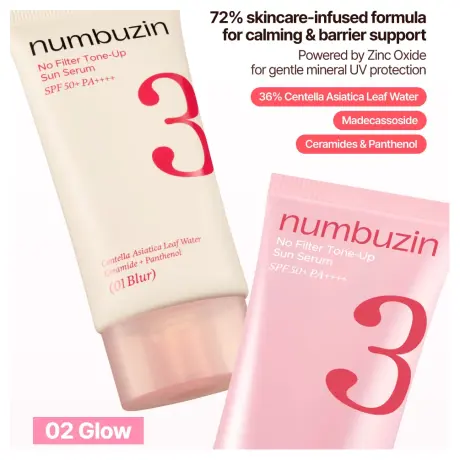 Numbuzin No.3 No Filter Tone-Up Sun Serum 01 Blur