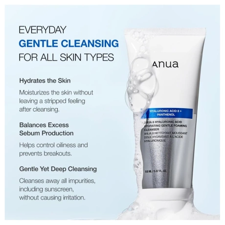 ANUA 8 Hyaluronic Acid Hydrating Gentle Foaming Cleanser 03