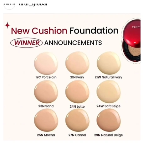 please help me find my foundation tirtir cushion foundation v0 12hffzc4wjkc1