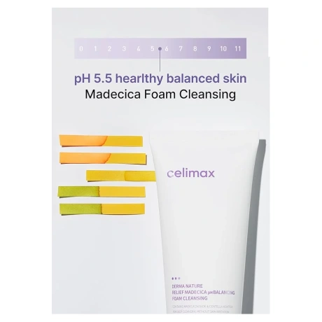 celimax Relief Madecica Ph Balancing Foam Cleansing