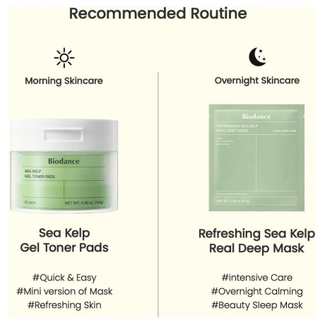 BIODANCE Sea Kelp Gel Toner Pad
