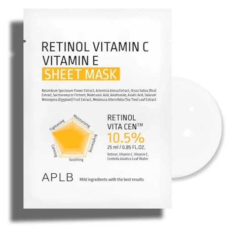 APLB Retinol Vitamin C Vitamin E Sheet Mask