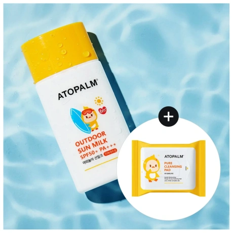 ATOPALM Outdoor Sun Milk SPF50 Pa Special Set (Outdoor Sun Milk SPF50 Pa and Pure Cleansing Pad)