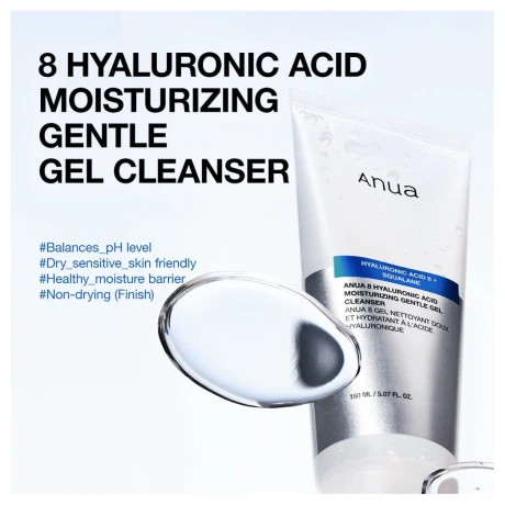 ANUA 8 Hyaluronic Acid Moisturizing Gentle Gel Cleanser