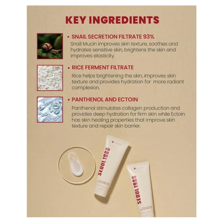 KSECRET Seoul 1988 Cream Snail Mucin 93  Rice