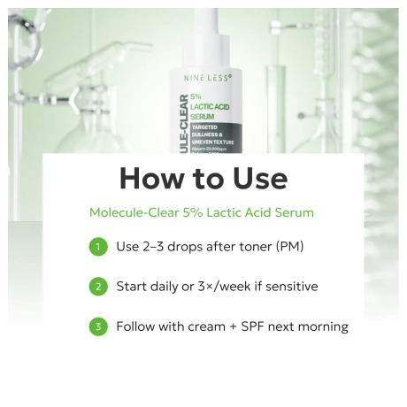 NINE LESS Molecule-Clear 5 Lactic Acid Serum
