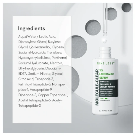 NINE LESS Molecule-Clear 5 Lactic Acid Serum