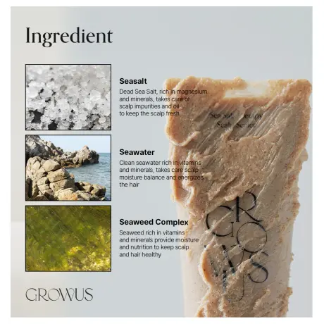 GROWUS Sea Salt Therapy Scalp Scaler