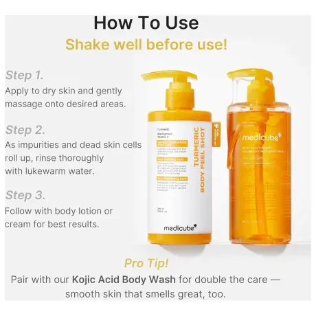 Medicube Kojic Acid Turmeric Body Peel Shot