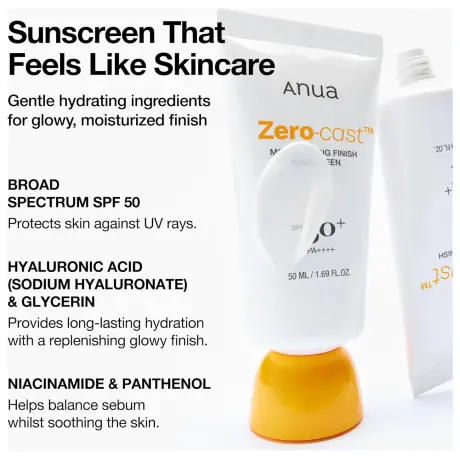 ANUA Zero-Cast Moisturizing Finish Sunscreen