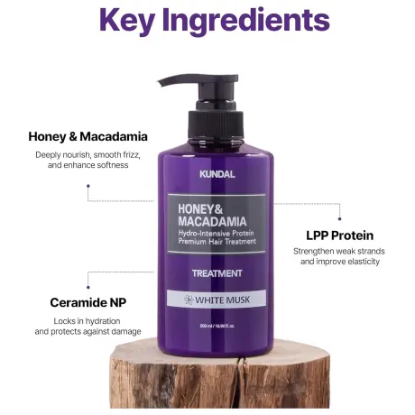KUNDAL Honey & Macadamia Protein Treatment White Musk