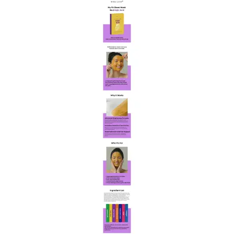 NINE LESS My Fit Sheet Mask No.2 Kojic Acid